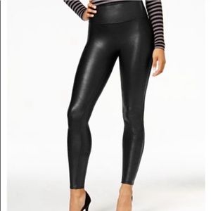 Faux leather black  Spanx leggings